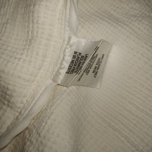 WORTH CREAM/WHITE LONG SPLIT SLEEVE JACKET LINEN-LOOK CONCEALED BUTTONS SZ 10 - Picture 8 of 10
